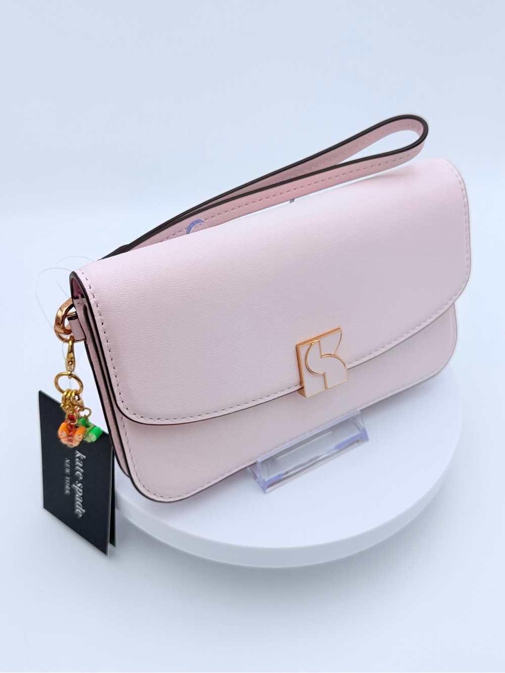 Kate Spade Dakota Flip Smooth Leather Shimmer Pink NWT